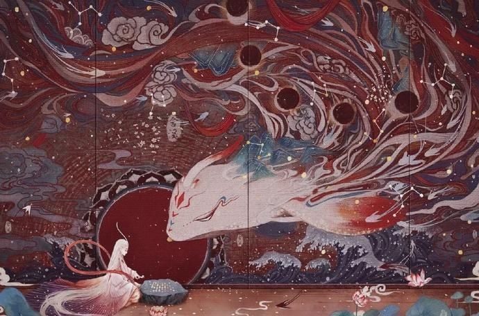 网络|90后小姐姐自学绘画,靠画“神仙狐鬼”爆红网络,圈粉60万