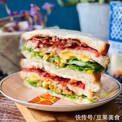 米饭|#丘比三明治#香煎培根三明治这样做，秒变米饭杀手