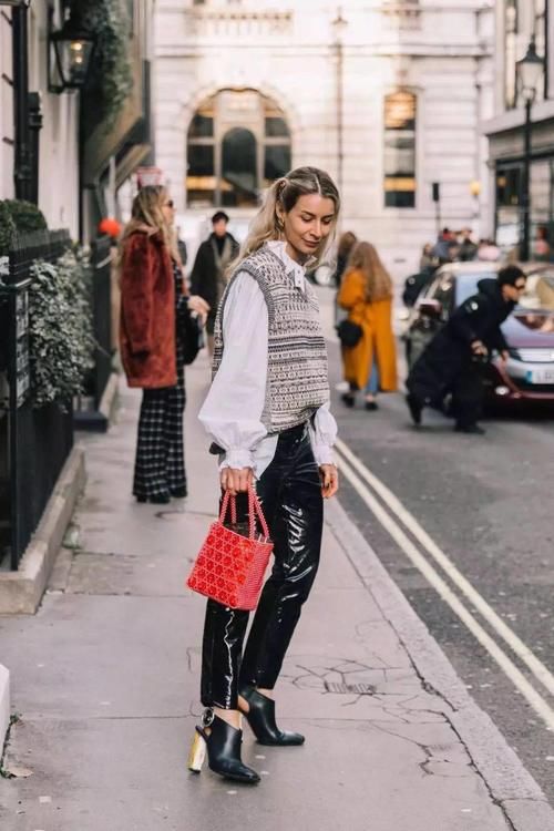 衬衫+毛衣，衬衫+高领=永不过时气质精！太美了！