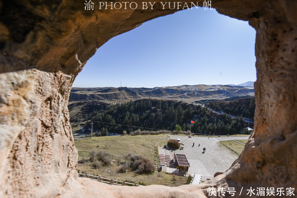 悬崖|甘肃一座古寺修在悬崖之上，比悬空寺还险，网友这怎么修的呢