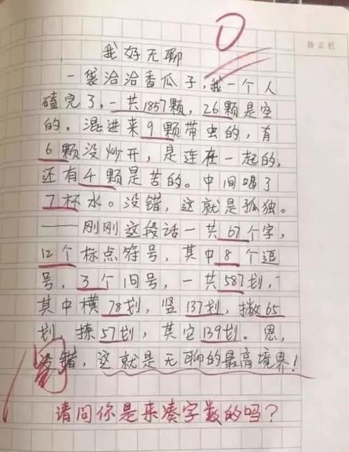 孩子|这位“大胆”的小学生，用一句话写作文，做了很多人不敢尝试的事