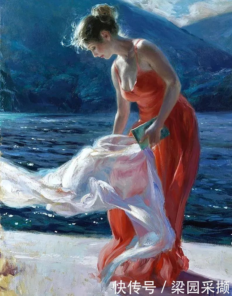 光影|油画里,光影中的美女,一美千年!