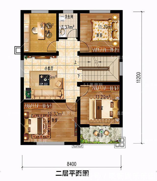 别墅|两款火遍农村的三层带阳台小别墅,占地100平米这样设计就对了