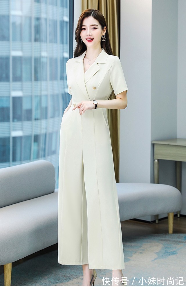气质|垂感十足的阔腿连体裤,女神气质