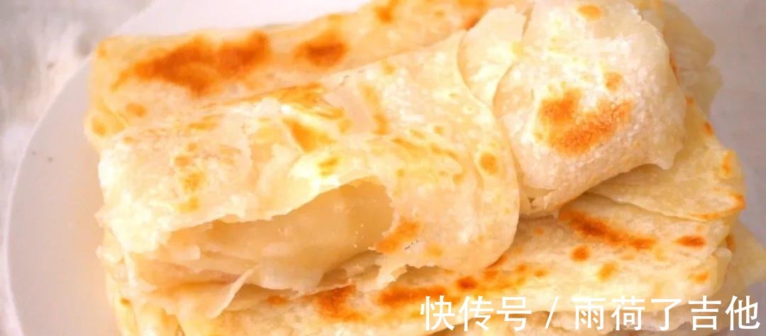 4种材料,不发酵,不用烤箱,自制起酥煎饼,香喷喷的面食!