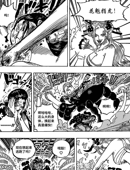 黑玛利亚|海贼王1021话:恶魔罗宾绞杀黑玛利亚,桃之助变身大龙VS凯多!