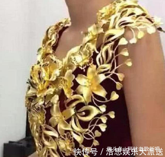 黄金首饰|新娘结婚嫌太多黄金首饰,直接加工成“金衣”,承受不起!