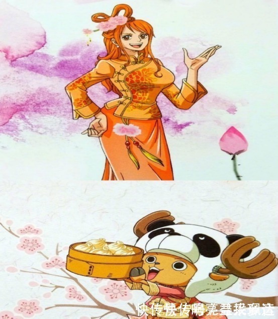 旗袍|海贼王国风娜美罗宾旗袍超美,索隆变纨绔子弟,布鲁克变僵尸