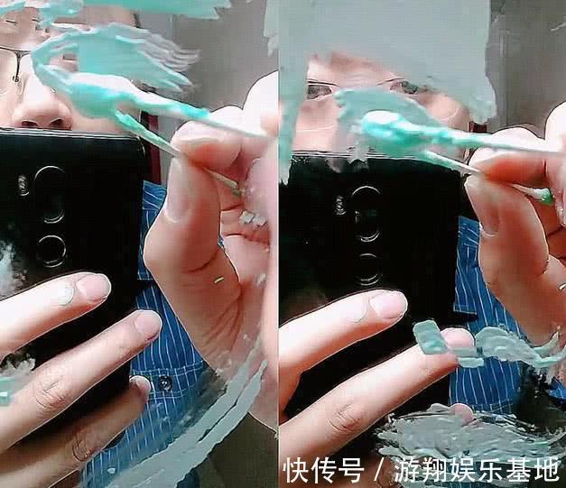 千玺$美术生用牙膏画易烊千玺，关灯后才叫惊艳，网友不缺牙膏缺千玺