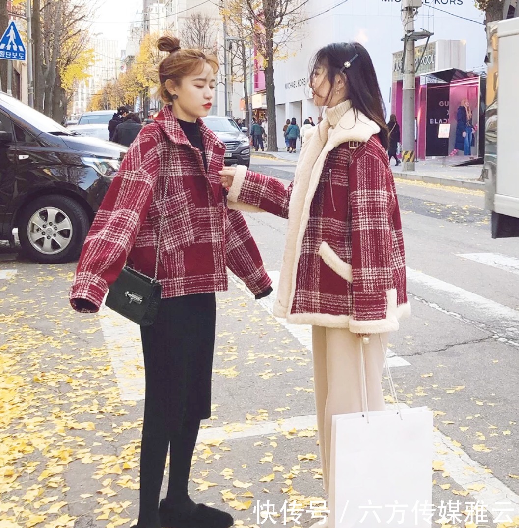 冬天|厚外套+半裙,棉服+裤子,冬天这么穿太洋气了