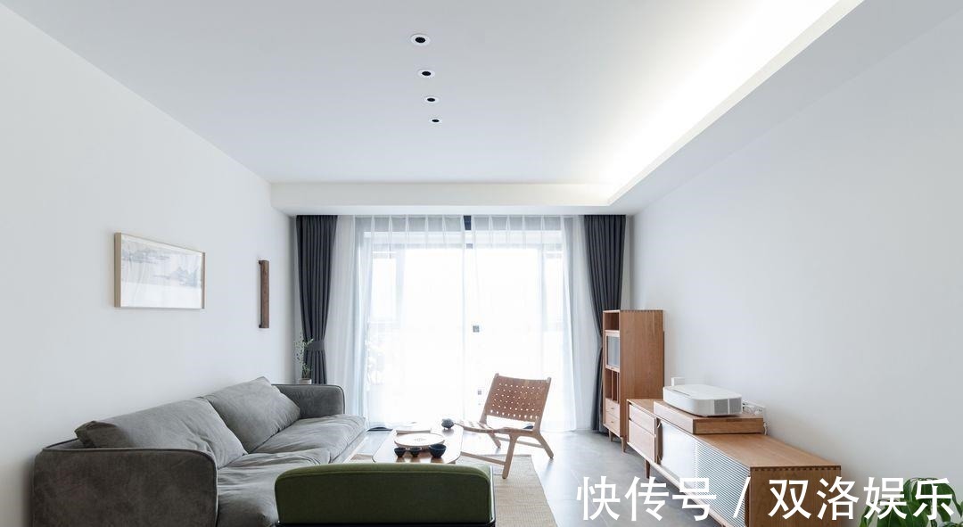 电视机|105平现代风婚房,清静淡雅温馨舒适,不到5个月就全部完工