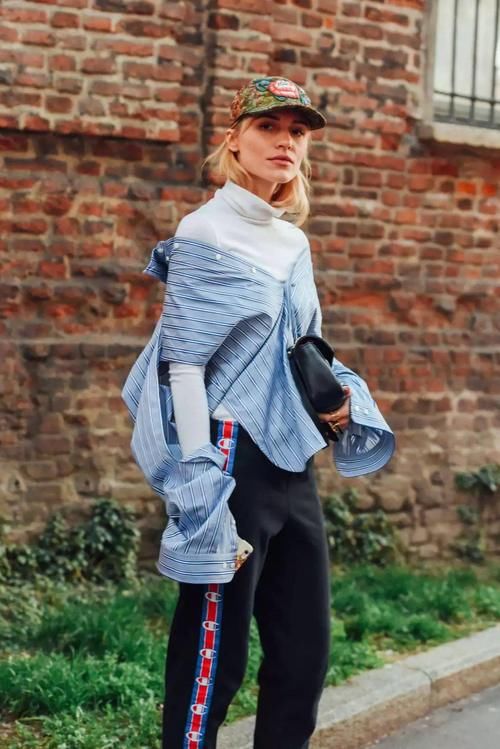 衬衫+毛衣，衬衫+高领=永不过时气质精！太美了！