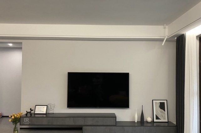 现代风|109平简约现代风拆除客厅后的书房,开阔空间尺度放大视觉感