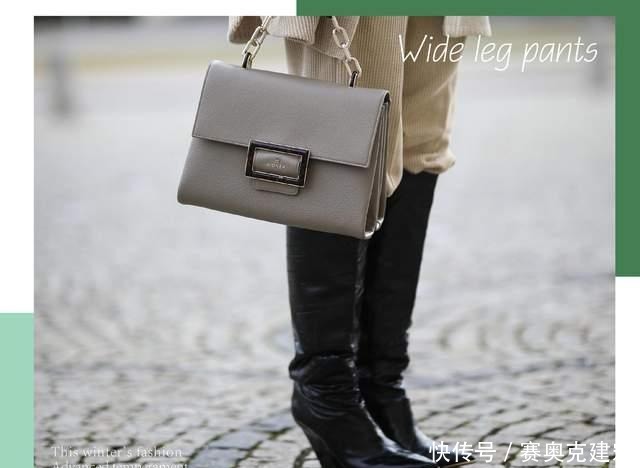 “阔腿裤+靴子”成今冬潮款搭配,高级显气质,不挑身材与年龄
