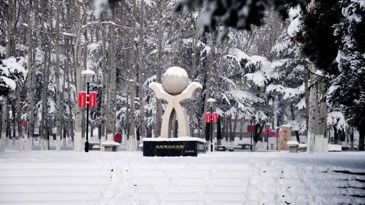 鲁东大学这场雪！太！大！了