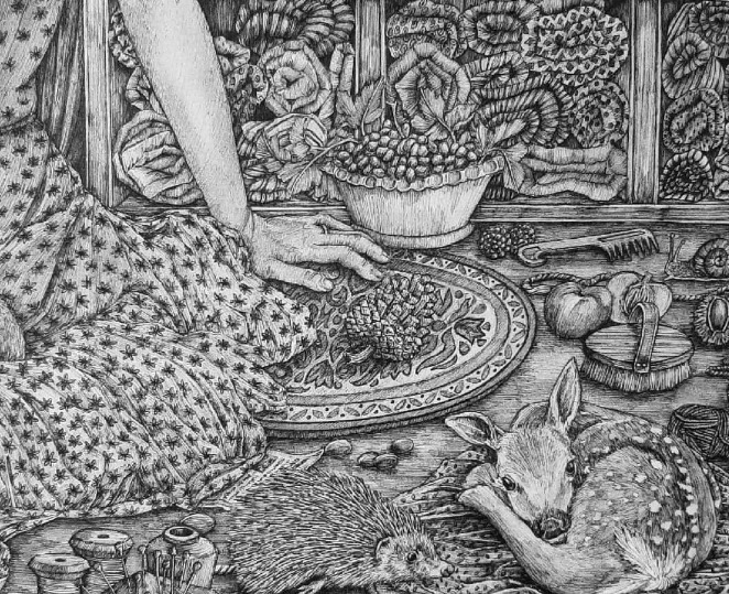 olivia@全球最“抠”美女画家,用一支2元针管笔惊艳世界