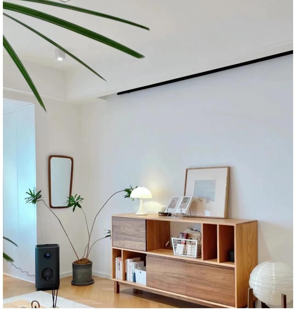 次卧|98㎡原木风新居,大白墙搭配原木家具,朋友来家做客都说像大平层