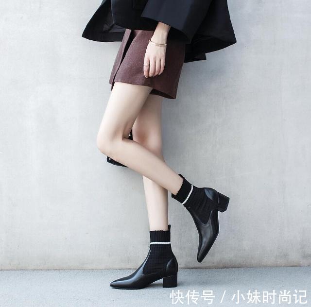 优雅|流畅尖头造型,优雅的高跟短靴,提升整体层次感
