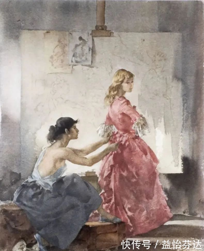 水彩!他是最会画人体画作的 世界顶尖级水彩大师