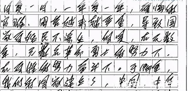 中国传统文化#初中生独创“容嬷嬷字体”,每一笔都像针扎,老师看着就感觉疼