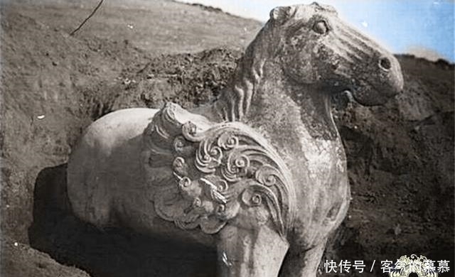 祁连山|百年前的霍去病墓老照片:外形似祁连山,图5“马踏匈奴”很霸气