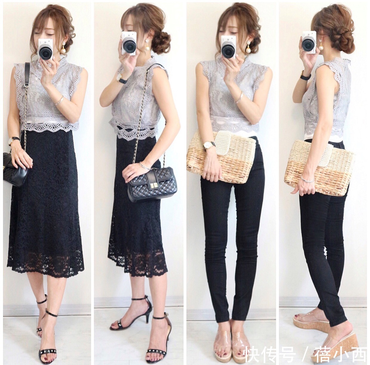 基础款|日本博主真会穿，用基础款来进行一衣多穿，夏季提气质就服她们