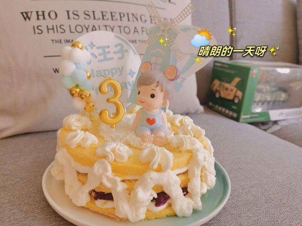 紫薯板栗生日蛋糕