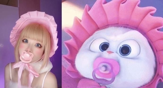 斗鸡眼|小姐姐模仿二次元小白兔,模仿兔牙很形象,萌萌哒超可爱