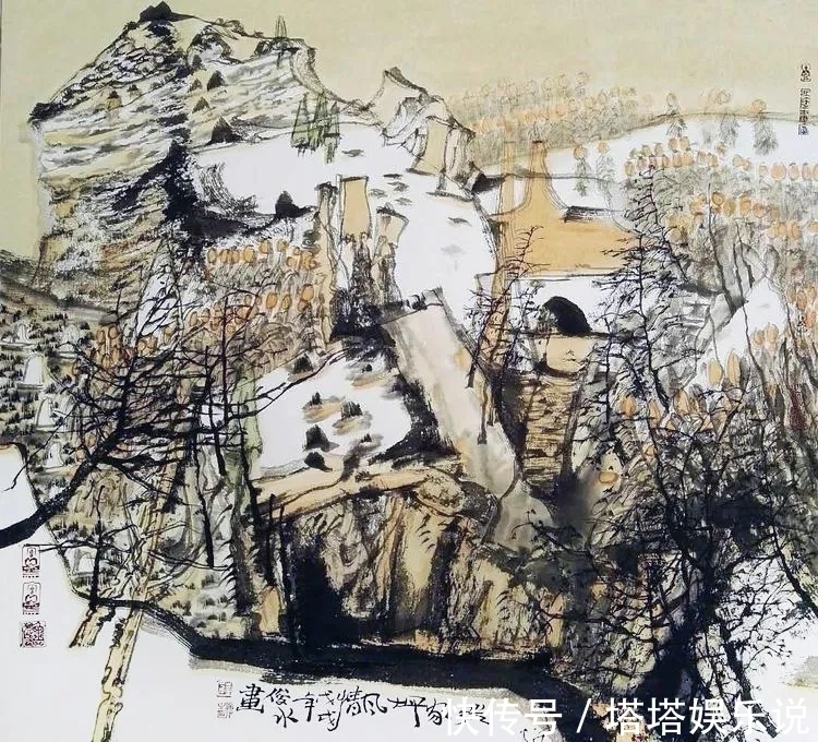 山水画!玄妙|薛俊水山水画