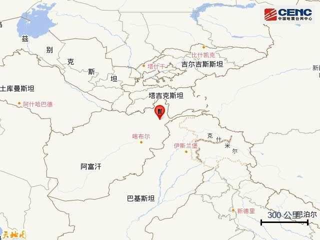 阿富汗发生6.9级地震  距我国边境线最近约333公里