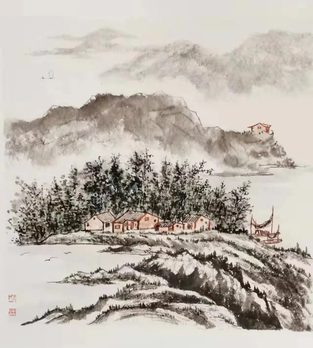 蔡玲!《书画南北方》一一《写意生活艺术组合》迎春中国画小品展