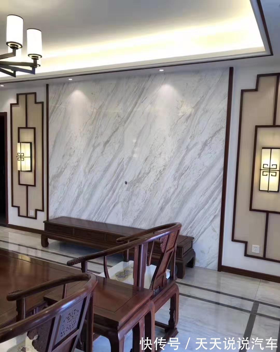 电视背景墙|新中式装修真的好贵,前后花了35万!还好效果不错,特别是背景墙