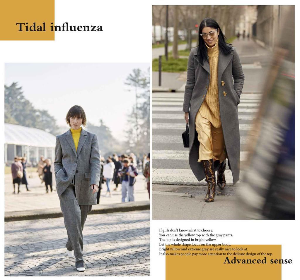 过年别穿红色了，今年明亮黄+极致灰才是C位，随便一穿就很时髦