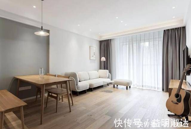 客厅|天才老公自装88㎡简约风婚房，客厅竟然隔出一间小书房，超实用