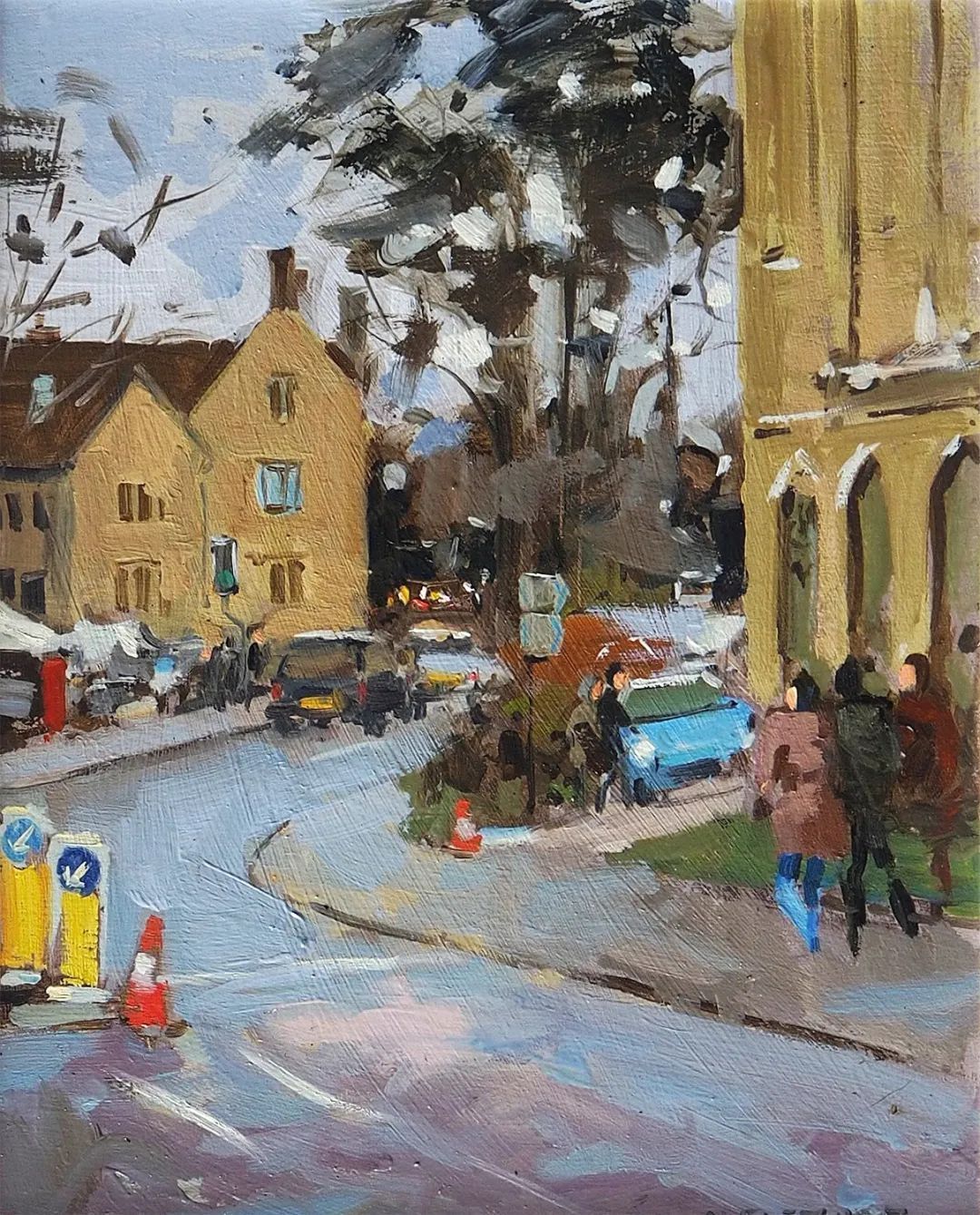 田园风光画@他用画笔,勾勒出一幅幅唯美动人的田园风光画