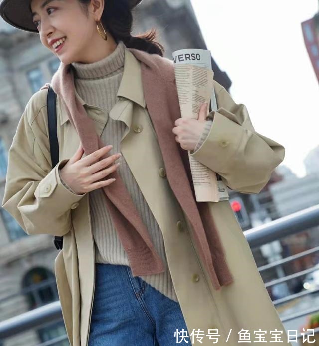 风衣 三木新穿搭真好看,一件卡其色风衣搭出5种风格,照穿高级不重复!