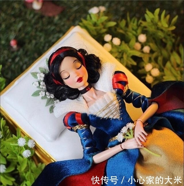 艾莎女王|大神制作迪士尼娃娃,贝儿公主华丽优雅,艾莎女王精美别致