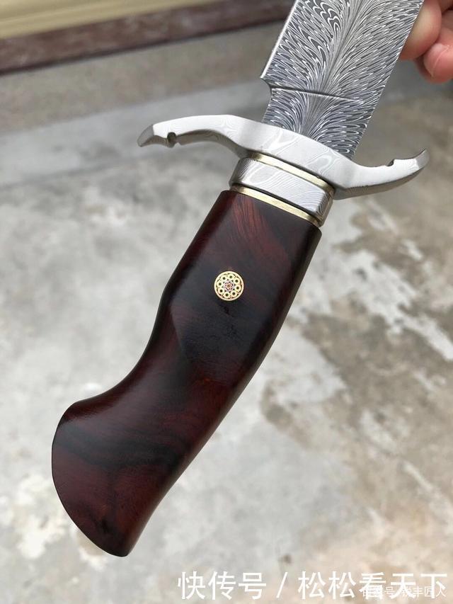 a7306|鉴赏,羽毛手工大马士革钢博伊