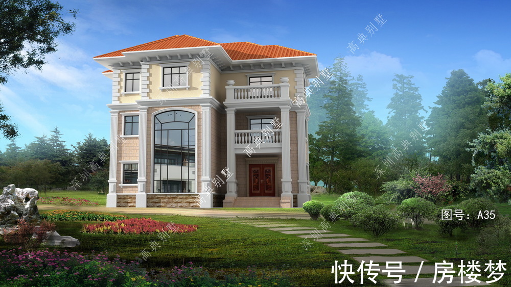 外观|这款欧式别墅满足你的所有要求,外观简洁大气,很有气质。