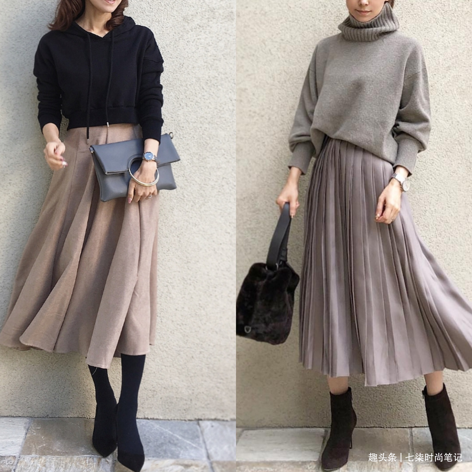 中年女人入秋怎么穿日本博主的穿搭示范,大气优雅值得借鉴