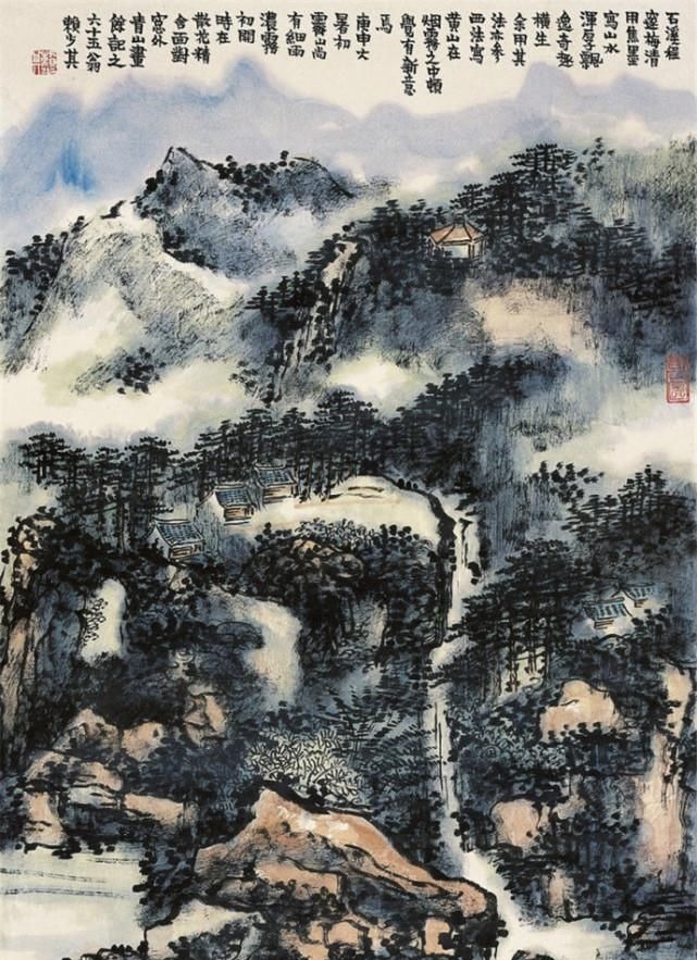 山水画@淋漓泼墨漫无边,写天写地写心肝,赖少其山水画欣赏