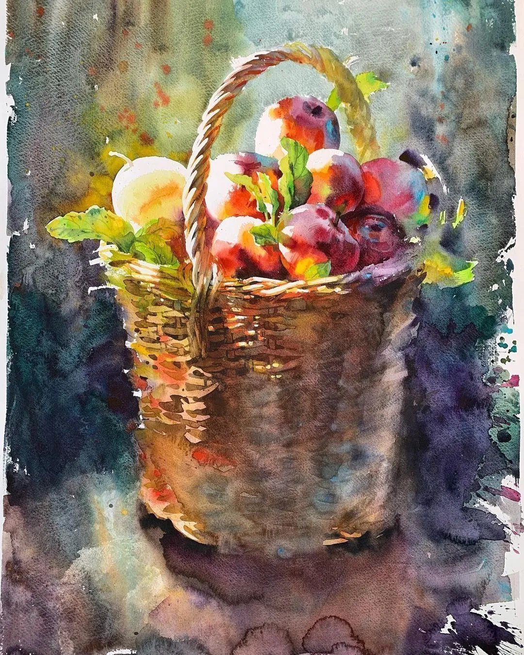 水彩@世界前100名的美女画家,作品深入人心,刚刚画完就被收藏