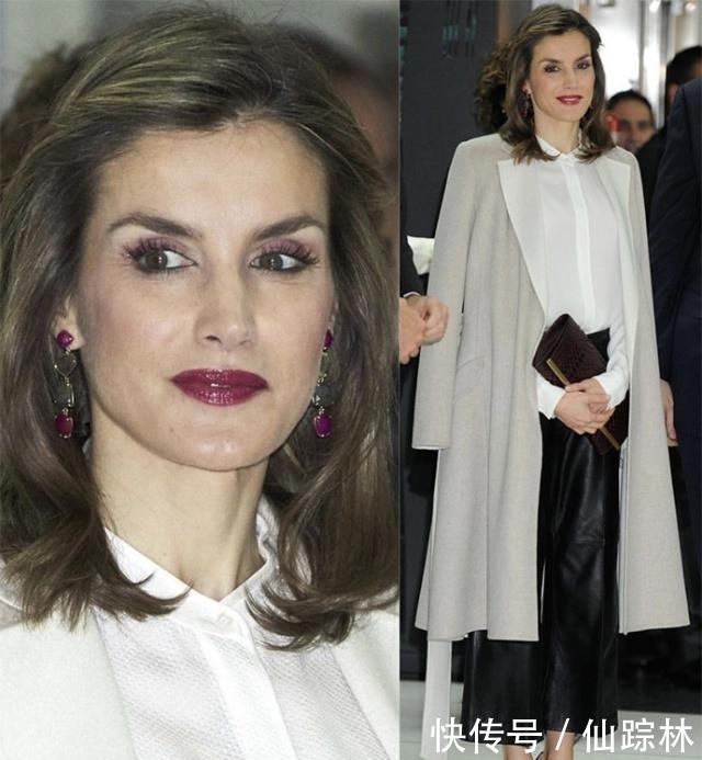 大衣|西班牙王后四穿同件大衣,每次都能穿出不同效果,一衣多穿就学她