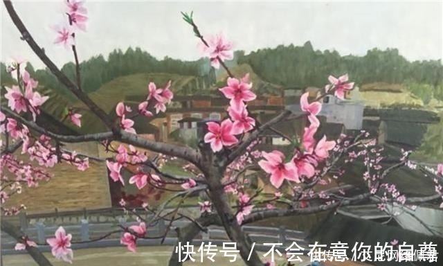 农村妇女#大妈模仿大师画桃花,200元一副却能以假乱真,专家:亵渎艺术