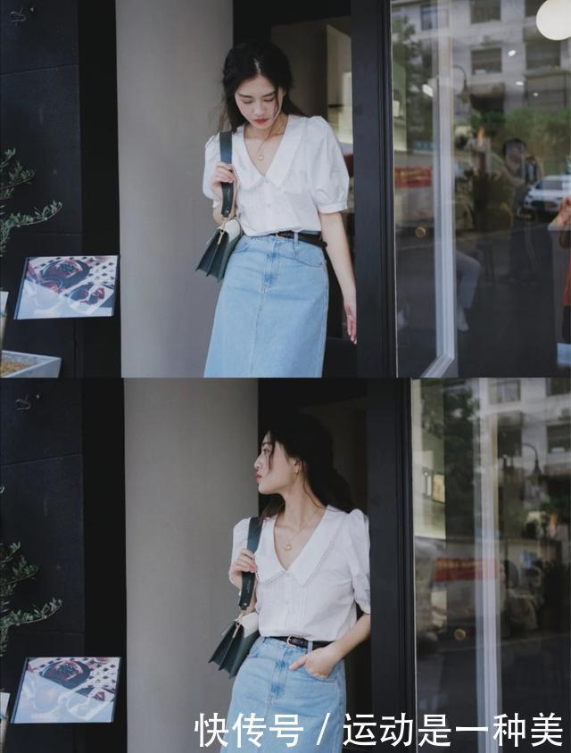 蓝色裙装清凉温柔又舒适,最后一款适合在孕期穿,谁穿谁好看