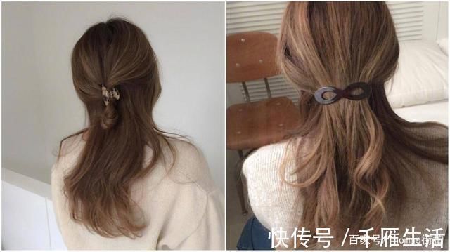 发簪 女性发型打理,韩系美发搭配时髦的发饰,流露女性温柔优雅的气质