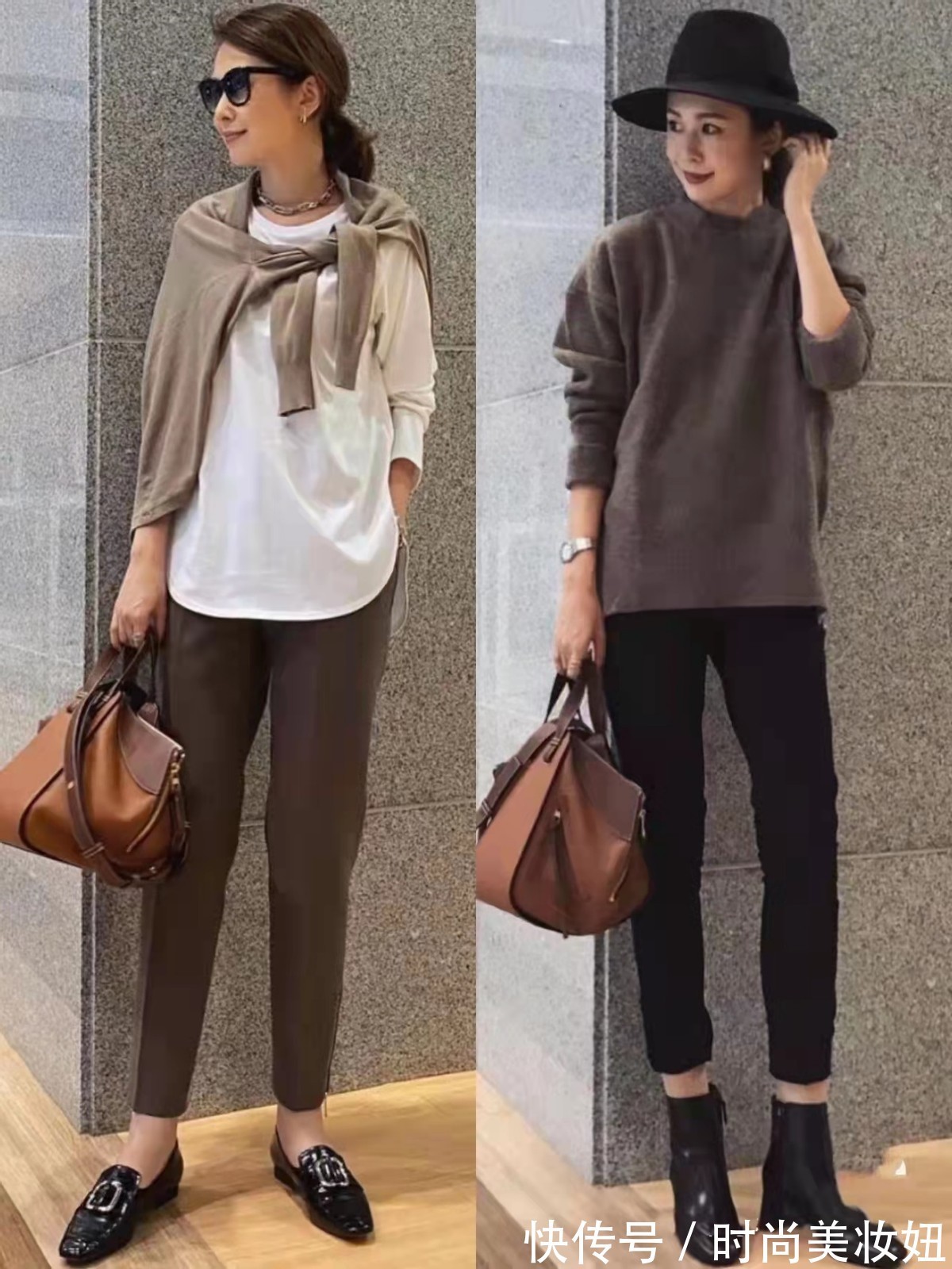 大长腿|上了年纪的女人,穿得越简单越高级,“中性色”穿搭气质翻倍