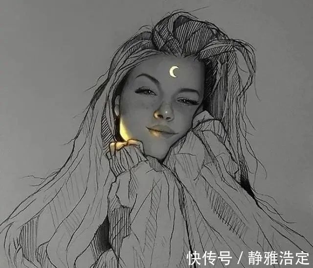 素描画|让单调的素描画发光,作品有种神秘的美,实在太别致了