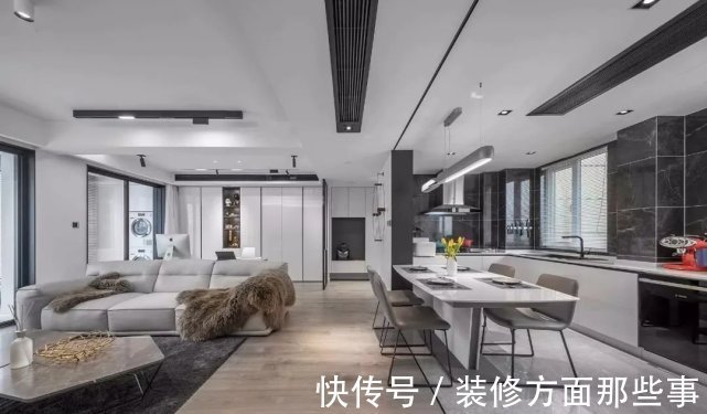 现代|120㎡现代轻奢风开放式设计和朴素的色调,有一种高品质的氛围!