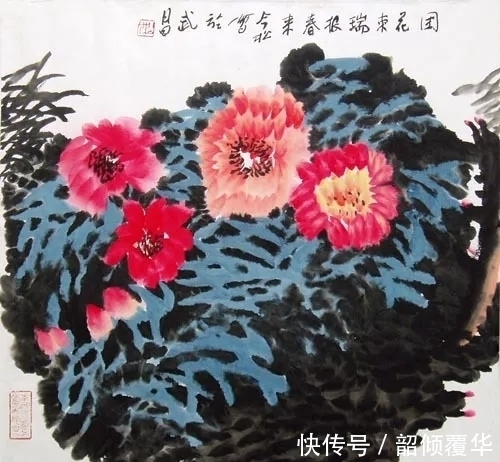 花鸟画|浓墨重彩|冯今松花鸟画